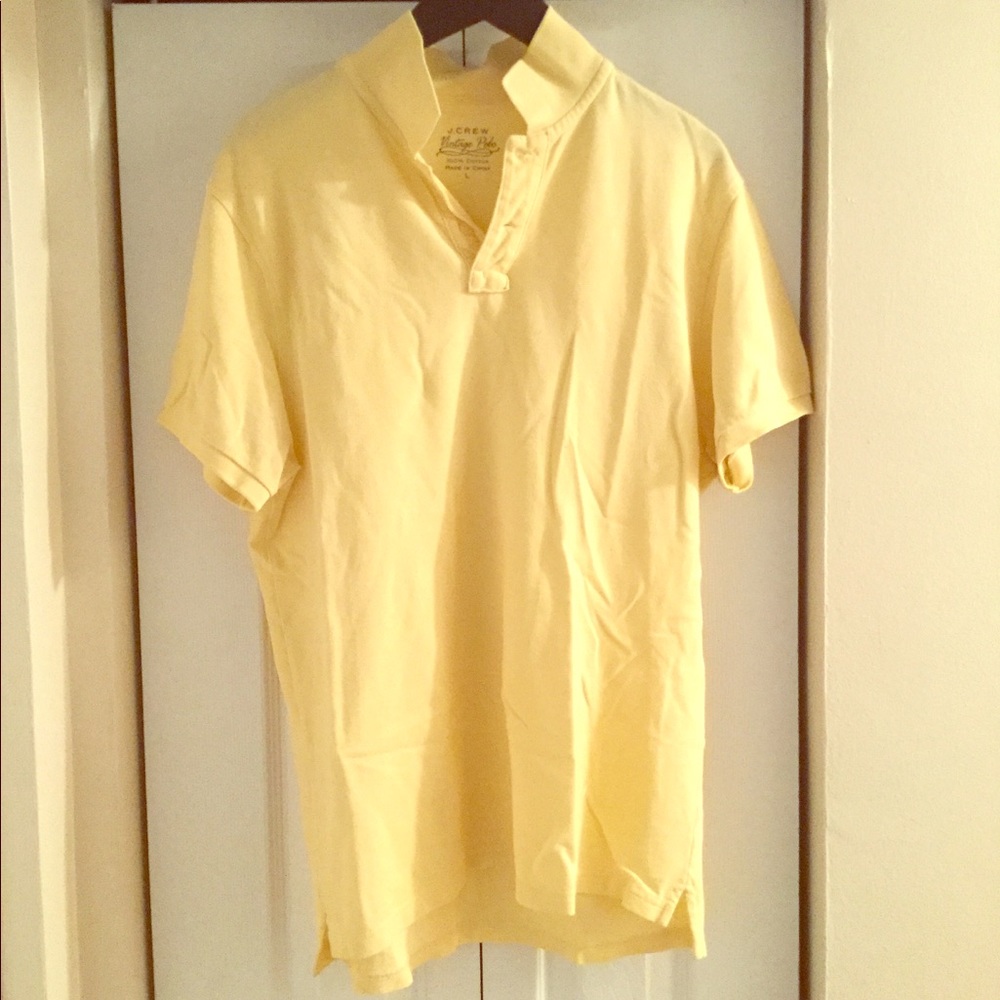 Men's J. Crew Light Yellow Vintage Polo size L